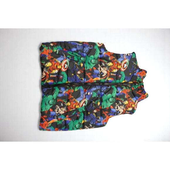 Marvel x H&M Kids Puffer Vest – Size 8-10 – Superhero Print – Black Multicolor - Picture 4 of 11